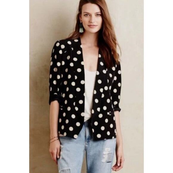 Anthropologie Corey Lynn Calter Polka Dot Blazer Size 6 - Picture 1 of 6
